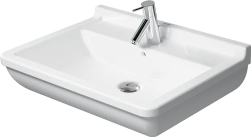 Duravit 0300650000 Starck 3 25-5/8 Rectangular Ceramic Wall Mounted Bathroom Sink