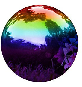 Trademark Innovations Boule d'observation en Acier Inoxydable, Arc-en-Ciel, 20,3 cm