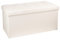 Atmosphera - Banc Coffre Pliant 2 Places Lysandre Beige - 76 x 38 x 38 cm, Assise Capitonné - pour Salon, Chambre, Entrée