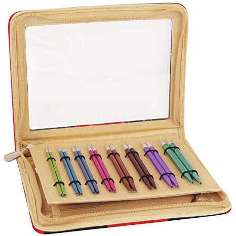 KnitPro Austauschbare Strickspitzen Set, Aluminium, rot, 19cm / 3.5-4-5-5.5-6-7-8mm