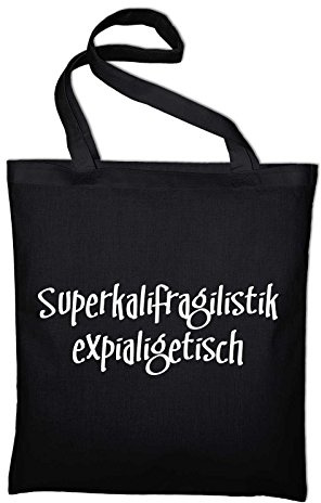 STYLETEX23 Mary Poppins Fun Jutebeutel Baumwolltasche, schwarz