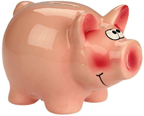 Out of the blue 2 X Keramik Sparschwein mit Schloß