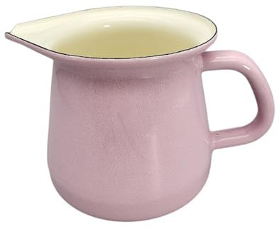 Emaille Kanne, Küchenkanne, Sahnekännchen, Milch Kännchen, Pastell Rosa