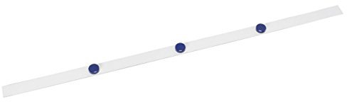 Maul Ferroband 100 cm x 3,5 cm | Inklusive 3 Rundmagnete | geeignet als Toniebox Regal, Bilderleiste, für Magnete und leichtes magnetisches Werkzeug | Selbstklebendes Magnetband aus Stahlblech | Weiß