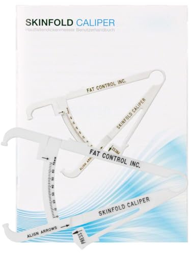 Sport-Tec Caliper mit Benutzerhandbuch, Kaliper, Körperfett, Fettzange, Hautfaltendickenmesser