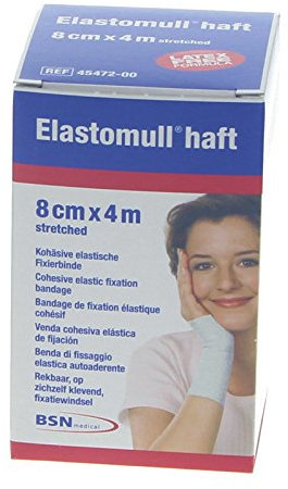 Elastomull haft Binde, elastische Fixierbinde, selbsthaftend Schnellverband, 8 cm