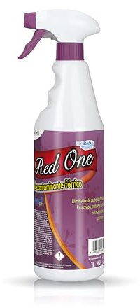 Sisbrill Red One Descontaminante Férrico Coche y Moto 1L – Limpia Llantas e Iron Remover sin Mal Olor – Elimina Ferodo, Óxido y Partículas Metálicas – pH Neutro Seguro para Pintura