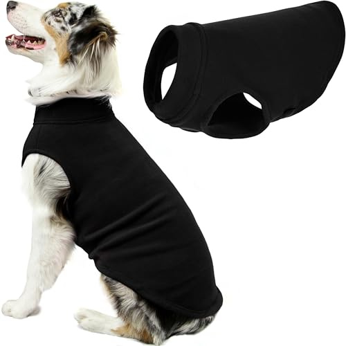 Gooby Hundepullover aus Stretch-Fleece, Schwarz, Größe 5XL, Warmer Pullover für kleine Hunde und Jungen