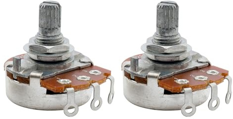 Musiclily Metric Full Size 15mm Split Shaft Pots A250K Guitar Potentiometers (2 Pieces)