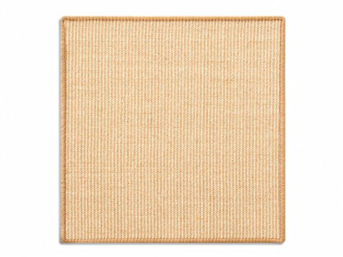 KARAT Sisal Fußmatte Teppich Vorleger Kratzteppich Katzenmöbel Kratzmatte Sisalmatte, widerstandsfähig & in vielen Farben und Größen erhältlich (50 x 50 cm, Natur)