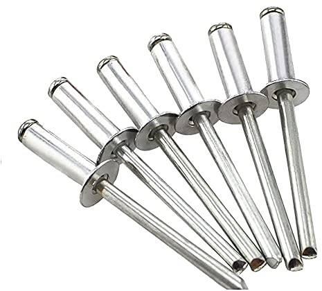 Merriway BH02798 (50 Pcs) Wide Flange Alloy Pop Rivet, 4.8 x 19mm- (3/16 inch x 3/4 inch) - Pack of 50 Pieces