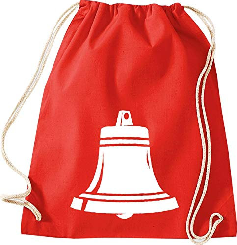 Shirtinstyle Gym Sack Turnbeutel Sailing Motive Schiffsglocke, Heimat, Urlaub, Segeln, Wassersport, Farbe Rot