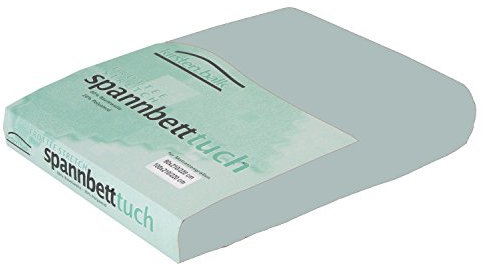 Kirsten Balk Q2 Frottee Exclusiv Spannbetttuch (Wasserbetten Spannbetttuch) 90x200 bis 100x200 cm 80% Baumwolle + 20% Polyamid super flauschige Oberfläche Farbe (47 Silber)