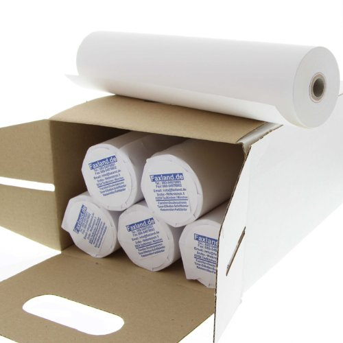 6 Faxpapierrollen 210x15x12 Thermopapier Faxland Faxrollen 210 mm 15 mtr 12 mm Kern