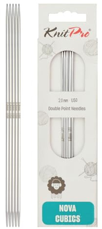 KnitPro Nova Cubics Strumpfstricknadeln 5-Stücke, 15 cm Länge x 2.00 mm Stärke