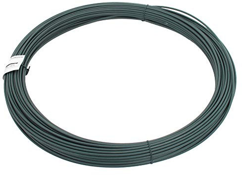 Alberts 530211 Spanndraht | verzinkt, grün kunststoffbeschichtet | Draht-Ø 3,8 mm | Länge 55 m