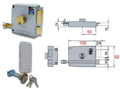 Viro Serratura Appl. Cilindro Staccato E.50 Sx Art.7502