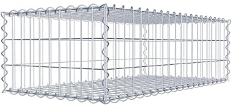 GABIONA - Gabione 100 x 30 x 50 cm - Cestino per gabbioni zincato con maglie 5 x 10 cm - Cestino in filo metallico resistente alle intemperie per il giardino