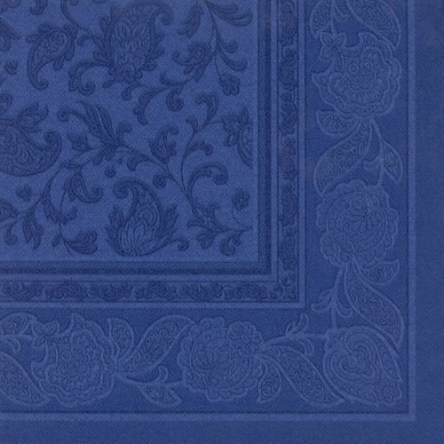 2 X Papstar 11665 50 Servietten 'ROYAL Collection' 1/4-Falz 40 cm x 40 cm, 'Ornaments', dunkelblau