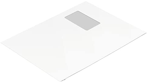 Faltentaschen | Premium | 229 x 324 x 20 mm (DIN C4) mit Fenster | Weiß (250 Stück) mit Abziehstreifen | Briefhüllen, Kuverts, Couverts, Umschläge mit 2 Jahren Zufriedenheitsgarantie