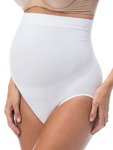 RelaxMaternity 5100 (Vit, XL) Mammatrosa, bomull, med stöd för mage, graviditetsgördel