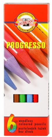 Koh-I Noor 8755 Set von 6 Progresso Farbige Bleistift