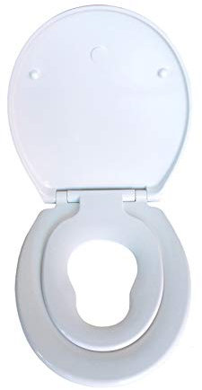 ADOB Kinder Familien WC Sitz mit extra Sitzring für die Kleinen, aus Duroplast, Absenkautomatik, zur Reinigung abnehmbar, Familien Klodeckel, Klobrille, Baby Sitz, Toilettendeckel mit Kindersitz