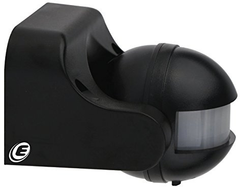 Electraline 58411 58412, Capteur de présence de Mouvement, commutateur crépusculaire et minuterie IP44, Noir