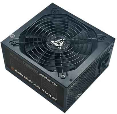 Apevia ATX-JP600W Júpiter 600W 80 Plus Bronce Certificado Active PFC ATX fuente de alimentación para juegos, soporta CPU de doble núcleo/cuádruple, SLI/Crossfire/Haswell, 3 años de garantía