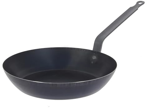 De Buyer 5020.36 Runde Lyonnaise Bratpfanne 36Cm, Schwarz