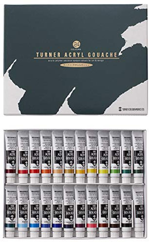 Turner acrylic gouache 24 colors set school (japan import)