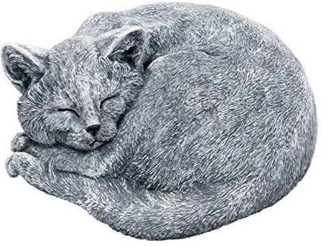 stoneandstyle stenfigur baksmälla Carlos sovande katt frostbeständig väderbeständig trädgårdsfigur