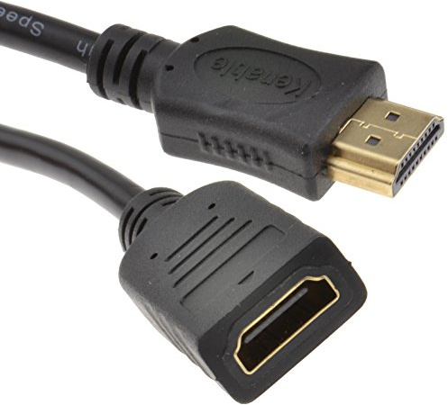 kenable HDMI Verlängerung Anschlusskabel Männlich Zum Weiblich Hoch Geschwindigkeit Kabel 1080p HD TV 2 m [2 Meter/2m]