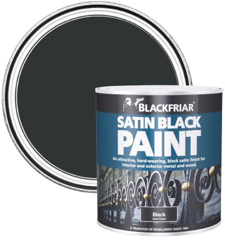 Blackfriar Wood and Metal Satin Black Paint 500 millilitres