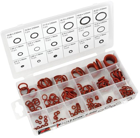 Performance Tool W5239 Polymer Viton O-Ring-Sortiment, braun, 180 Stück, 9 mm-20 mm