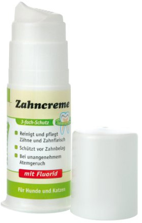 Anibio Zahncreme 50g | Zahnpflege für Hunde | bei Zahnbelag | mindert unangenehmen Atemgeruch | geschmacksneutral | kann bedenkenlos abgeschluckt werden | Zahn Creme