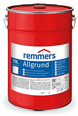 Remmers Allgrund weiß, 10 Liter, Haftgrund für Metall, Kunststoff, Holz, mit Rostschutz und Isoliergrund, innen und außen, Made in Germany