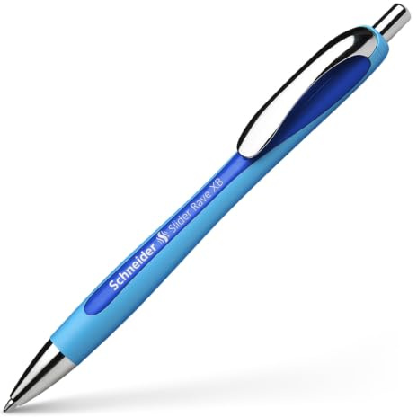 Schneider 73253 Slider Rave XB Kugelschreiber (Strichstärke: XB, dokumentenechte Mine, Made in Germany) 1er Blister, Schreibfarbe: blau
