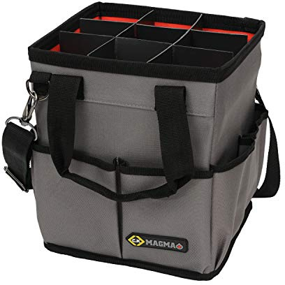 C.K Magma Tote Tool Bag 3 in 1, Heavy Duty Open Tool Bags, Easy Access Toolbag for Tradesmen, Silicon and Adhesive Tubes Storage, Small Compact Toolbox, Empty Tool Box, MA2637 by CK Tools