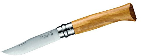 OPINEL-Messer, Größe 8, rostfrei, Olivenholz