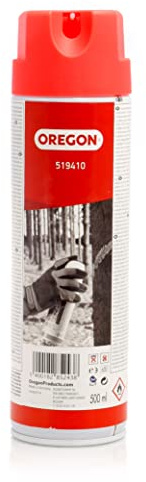 Oregon Spray de Pintura Forestal Rojo Fluorescente, 500ml, Marcador Temporal, Hasta 2 Años, Secado Rápido (519410)