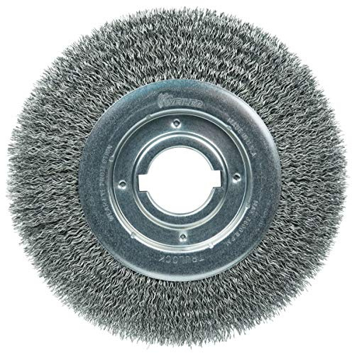 Weiler 06170 10 Medium Face Crimped Wire Wheel , .020 Steel Fill, 2 Arbor Hole, Made in the USA