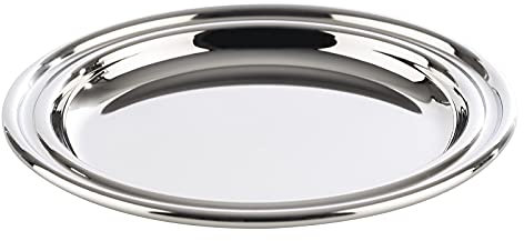 APS Untersetzer Set (6 Stück) aus hochwertigem Edelstahl poliert, Ø 10 cm, schwere Ausführung, Rand eingerollt, hochglanzpolierte Glasuntersetzer, rund