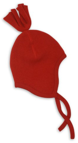 Engel Natur Kleidung 575450 Bio Öko Baby Mütze 100% Schurwolle kbT Fleece rot Gr. 86 /92