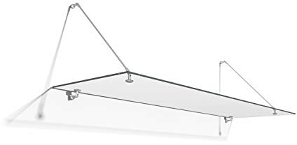 Durovin Bathrooms Front Door Glass Canopy 1200 x 900mm Over Door Shelter - 13mm Clear Safety Glass