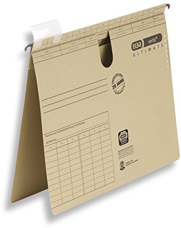ELBA vertic ULTIMATE hängsele A4, av återvinningskartong, naturbrun, 50-pack