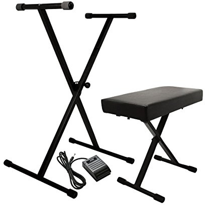 On-Stage KPK6520 Keyboard Stand/Bench Pack with KSP20 Sustain Pedal