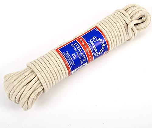 Everlasto Corda per stendibiancheria in cotone naturale, 5,5 mm x 10 m
