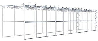 GABIONA Cesta de piedra para gavión rectangular, malla de 10 x 10 cm, profundidad de 20 cm, cesta de cultivo tipo 4, cierre de espiral, galvanizado (100 x 20 x 20 cm)