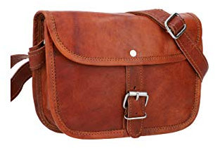 Gusti Leder Umhängetasche Mary M | Handgefertigte Ledertasche Damen für Alltag & Freizeit I Elegante Leder Handtasche Damen aus Ziegenleder